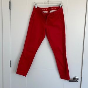Gap Skinny Mini Red Khakis